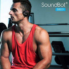 SoundBot SB221-GRY/BLK Wireless Bluetooth Over The Ear Headphone with Mic (Grey/Black)