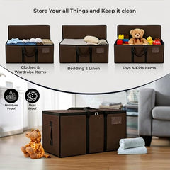 Storite Jumbo Super-Size 81 L Canvas Moisture Proof Heavy Duty Storage Bag | for Toys/Stationery/Blankets/Clothes/Moving Bags MultiPurpose With Strong Reinforced Handles Rectangular Cream (87x26x36 cm)