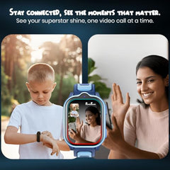 PunnkFunnk TrackNova 4G/5G Kids Smart Watch | HD Video Call | Live GPS Tracking | App Control | Safe Zone & SOS | Games | Family Chat | 800mAh Long Battery | FaceLock | Safety Watch for Kids - (Pink)