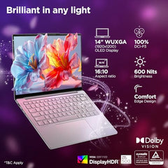 Lenovo Yoga Slim 7 (Smartchoice) Aura Edition Intel Core Ultra 5 226V,Copilot+ AI PC(16GB RAM/1TB SSD/14(35.5cm)/WUXGA OLED/40 Tops/Windows 11/Office Home 2024/Grey/1.19Kg), 83JX005FIN AI Laptop