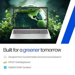 HP 15, (i3 14th Gen) Intel Core 3 100U (8GB DDR5, 512GB SSD), Win11, M365* Office24, Micro-Edge, Anti-Glare,15.6''/39.6cm,Silver, 1.59kg,FHD Camera with Privact Shutter, Dual Speakers Laptop-fd0883TU