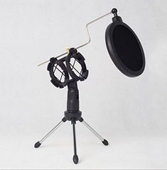 Syga Mic Plug & Play with Tripod Stand & Pop Filter for iMac PC Laptop Desktop Windows Computer