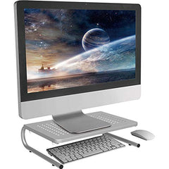 WALI Dual Monitor Stand for Desk, Desk Monitor Riser 3 Height Adjustable, Laptop Riser with Airflow Vents, Desk Organizer for Computer, Laptop, Printer, Notebook (STT003-2), 2 Pack, Black