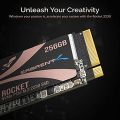 Sabrent 2TB Rocket Q4 2230 M.2 NVMe PCIe 4.0 x4 Gen4 SSD, Up to 5000MB/s,Internal Solid State Drive for Laptop, Surface/Pro, Steam Deck, PS5, ASUS ROG Ally, Dell, HP and Mini PCs (SB-213Q-2TB)