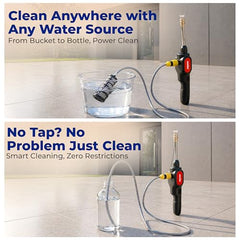 Woscher AquaVolt Cordless Portable Wireless Pressure Washer for Car Wash Bike Washing and Multipurpose Cleaning | 156W | 3×2500mAh| Triple Battery | |10L/Min | 12+6 Months Warranty