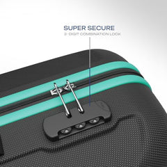 Safari Cabin Thorium Neo 8 Wheels Set of 2 (+ Medium) Trolley Bags, Hard Case Polycarbonate, 360º Spinner Wheeling Luggage for Men & Women, Travel Bag Suitcase, Dusk Green