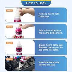 Ravaria GI 790 Ink Compatible Ink for Canon Pixma g1000 / G1010 / G1100 / G2000 / G2002 / G2010 / G2012 / G2100 / G3000 / G3010 / G3012 / G3100 / G4000 / G4013