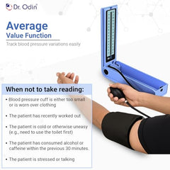 Dr. Odin OLS103 LCD Sphygmomanometer Manual Blood Pressure Monitor with Large Digital Display, Latex-Free Cuff, Accurate Readings, for Clinic & Home Use