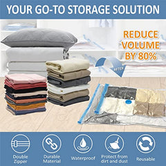 16 Travel Compression Bags Vacuum Packing, Roll Up Travel Space Saver Bags for Luggage, Cruise Ship Essentials (6 Large Roll/6 Medium Roll/4 Small Roll)