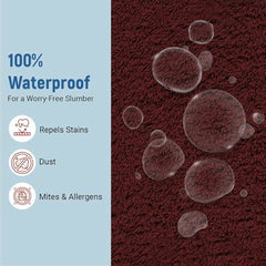 La Verne 100% Waterproof Premium Cotton Feel Mattress Protector Queen Size 78 x 60 Inches | Breathable and Hypoallergenic Ultra Soft Fitted Bed Protector Cover