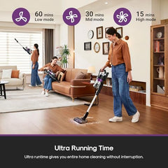 Eureka ReactiClean 200W Lightweight Cordless Stick Vacuum, NEC410BK | 5.5 lbs Lightweight, Detachable Battery, Up to 50-Min Runtime, Tangle-Resistant Brush, For Pet Hair, Hardwood, Carpet, Stairs