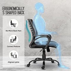 Da URBAN® Dysen Office Chair, High Back Mesh Ergonomic Home Office Desk Chair with 1 Year Warranty,Tilt Lock Mechanism (Grey)