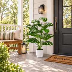 Der Rose 28" Fake Plants, Artificial Monstera Plants Indoor