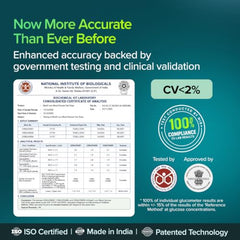 BeatO Combo: CURV Glucometer + BeatO CGM | Auto-Saves Readings | Sugar Test Machine | Android | Smartphone Connected Glucometer Machine | ISO Certified | Free Strips & Lancets | Lab-Grade Accuracy | Life time warranty (BGM-CGM) CGM Pack of 2