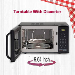 LG 21 L Convection Microwave Oven (MC2146BG, Glossy Black, with Glass Door, 151 Auto Cook Menu, Quartz Heater, Health Plus Menu)