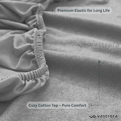 Vastrora 100% Waterproof Mattress Protector Queen Size 5x6 Ft | 60x72 in | Pee & Urine Proof Mattress Cover | Elastic All-Around | Terry Cotton Fitted Bed Cover | Noiseless, Breathable Bed Protector