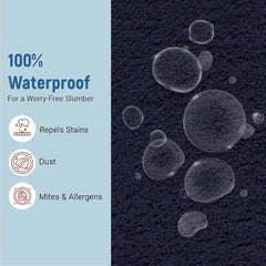 La Verne 100% Waterproof Premium Cotton Feel Mattress Protector Queen Size 78 x 60 Inches | Breathable and Hypoallergenic Ultra Soft Fitted Bed Protector Cover