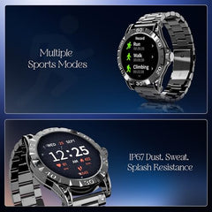 boAt Enigma Radiant Luxury Watch for Man w/1.43"(3.63 cm) AMOLED Display, AOD, Premium Metal Build, Round Dial, 200+Watch Faces, Upto 7 Days Battery Life, Fitness smartwatch for Men (Metal Black)