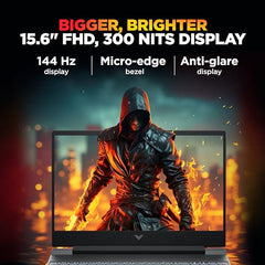 HP Smartchoice Victus, 14th Gen Intel Core i5-14450HX, 6GB RTX 3050, 24GB DDR5(Upgradeable) 512GB SSD, 144Hz, 300 nits, 15.6''/39.6cm, Win11, Office 24, Mica Silver, 2.3kg, fa2303/15tx, Gaming Laptop
