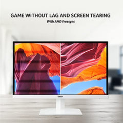 Acer SA222Q 21.5 Inch Full HD IPS Ultra Slim (7.2mm Thick) Backlight LED LCD Monitor I Zero Frame I 100Hz Refresh I 1 MS VRB I AMD Free Sync I 1xHDMI 1xVGA I Eye Care Features I Tilt Option I White