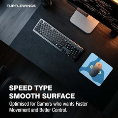 TURTLEWINGS | Mousepad | Inspirational Quote Mousepad – 22x18 cm, 3mm Thick | Abstract Design Non-Slip Rubber Base | Office, Study & Gaming Use | Premium Smooth Surface 3
