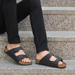 Centrino Sandals for Men | Berkin-Style Slip-On Casual Sandal with Open Toe Design |Lightweight On-Grip Sole for Outdoor Wear|Men Open Toe Buckle Strap Sandals| Summer Slip-On Slipper|Perfect For Monsoon Rainy Season NAVY 13 UK(7313)
