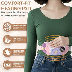 BRONTIX Period Cramp Relief Massager, Cordless Heating Pad