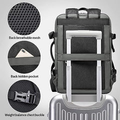 Red Lemon Titan Ultrafit Plus Bange Series 15.6-inch Laptop Bags Backpacks for Men and Women 45L Outdoor and Camping 3in1 Office Bags,Travelling,Backpack (With Bottle Holder), Black