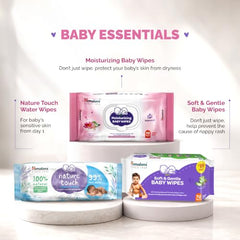 Himalaya Nature Touch Water Wipes for Baby's Sensitive Skin | 72NxPack of 3 | With Organic Coconut Oil | 99% Pure Water | 100% Plant-Based Biodegradable Wipes