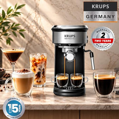 KRUPS Simply Brew Compact 5 Cup Coffee Maker: Stainless Steel Design, Pause & Brew, Keep Warm, Reusable Filter, Drip-Free Carafe