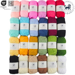 NESTNHAVEN , CrochetCraft , yarn kit , Pack of 24 Wool balls ( 1 ball / 20 Grams) , 480 grams (aprox) , Ultra Premium Luxury wool Yarn in vibrant colors for Crochet, Amigurumi, Embroidery, Toys, Garments, Flowers , Hobby Projects , Mini Knitting , Hand…