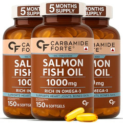 Carbamide Forte Multivitamin Tablet for Men with Probiotics & Salmon Omega 3 fish Oil Capsules | Salmon Fish Oil Omega 3 Capsule 1000mg and Multivitamin Tablets Combo | 60 Tablets + 60 Softgels