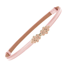 SYGA Women's Decorative Thin Belt flower shape Rhinestone Metal Buckle 22-36 Waist Belt Dress Accessories