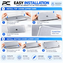 PC LABEL Matte Finish Hard Shell Case for MacBook Pro 14 Inch ((2021–2026) M4/M3/M2/M1 A3112/A3185/A3401/A2918/A2992/A2779/A2442/A3426/A3427), Lightweight Protective Cover with Free Black Keyboard Skin
