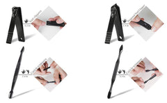 SYGA Tools Nail Cutter Manicure Pedicure Set Professional Fingernail Clipper Grooming Kit (Black) - Pack of 15