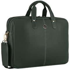 WildHorn Genuine Leather Office Bag for Men | 15.6-Inch Laptop Bag with a Minimalist Design | Professional Leather Bag with Adjustable Straps & Multiple Compartments | 1-Year Warranty