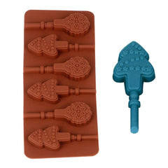 SYGA 6-Cavity Lolipop shap Chocolate Silicon Mould Candy Mould_TreeShape