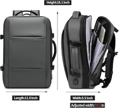 Red Lemon Titan Ultrafit Plus Bange Series 15.6-inch Laptop Bags Backpacks for Men and Women 45L Outdoor and Camping 3in1 Office Bags,Travelling,Backpack (With Bottle Holder), Black