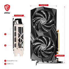 MSI GeForce RTX 4060 Ventus 2X Black 8G OC 8GB GDDR6 128-bit Gaming Graphic Card