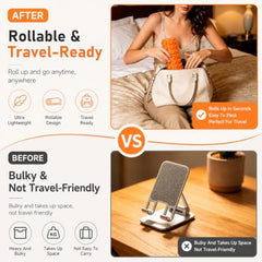 ZORBES® Portable Invisible Laptop Riser Stand, 2 Mini Self-Adhesive Alloy Metal Folding Desk Stand, Lightweight Laptop Desk Feet for MacBook, Lenovo, HP, Dell, Laptops & Tablets, 2pc (Black)
