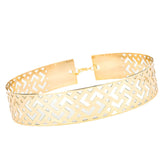 SYGA Waistband Dress Belt with Wide Band and Mirror Finish, for Women, Gold