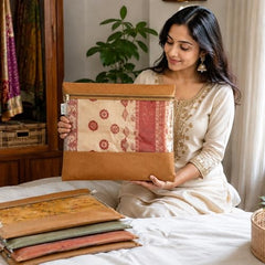 JD FRESH 12 Pcs Large Non Woven Saree Covers For Storage/Saree Bags with Zip/Multi-Purpose Lehenga Storage Bag/Clothes Covers for Dresses/Sarees/Lehengas (14x17 Inch)