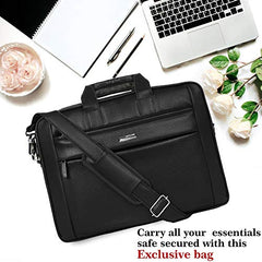 Zipline Laptop bags for men office use | Faux Leather Laptop Bag for Man - Fits 14/15/15.6 inch Laptop/Macbook/Macbook Pro/Tablet Messenger Bags for Mens (1-Brown Bag)