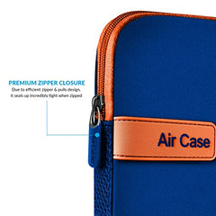 AirCase Protective Laptop Bag Sleeve fits Upto 15.6" Laptop/MacBook, Wrinkle Free, Padded, Waterproof Light Neoprene case Cover Pouch, for Men & Women, Blue- 6 Months Warranty