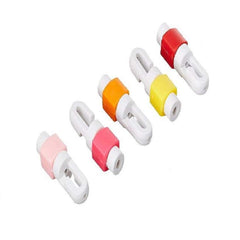 Syga Silicon and Plastic Colourful Headphones Cable Saver Protector (Random Colour) -Set of 5(Multicolor)