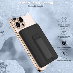 10000mAh Magnetic Wireless Power Bank Sylaris Magpro for iPhone 17/16/15/14/13/12 Series Type C Fast Charging Lithium Polymer Battery (Input & Output) 15w Wireless & Mag-Safe - Black