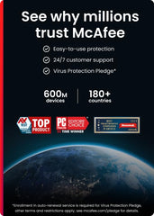 McAfee Antivirus 2024 | 1 Device, 3 Year | Antivirus Internet Security Software | Email Delivery