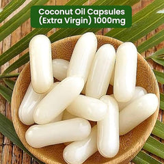 Natural Horizons Extra Virgin Coconut Oil Capsules 1000mg – Dietary Supplement for Hair, Skin & Heart Health, Daily Wellness & Nutrition Support – Softgels 60 Count Pack of 1