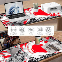Ant Esports Dragon Hill Unique Design Mouse Pad Gaming Mouse Pad Extended Mouse Mat for Mouse Keyboard with Stitched Edges Waterproof NonSlip Base Mousepads for Office Home Shop Gaming EXTRA LARGE_Red