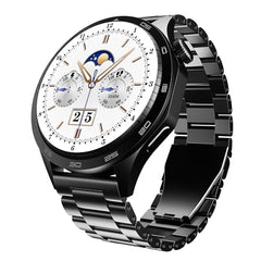 boAt Enigma Radiant Luxury Watch for Man w/1.43"(3.63 cm) AMOLED Display, AOD, Premium Metal Build, Round Dial, 200+Watch Faces, Upto 7 Days Battery Life, Fitness smartwatch for Men (Metal Black)